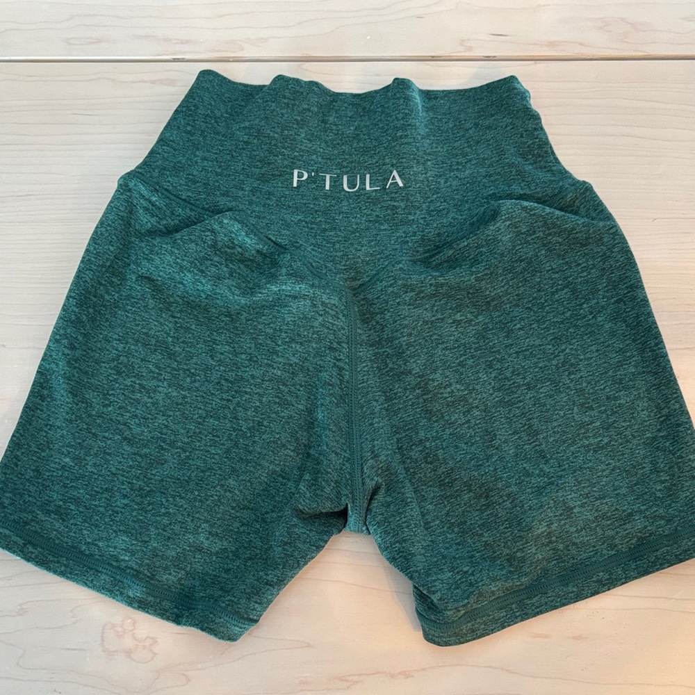 P'tula Deep Teal High-Rise Bike Shorts